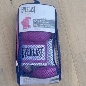 Everlast Wrist Wrap Training Gloves Womens Pink